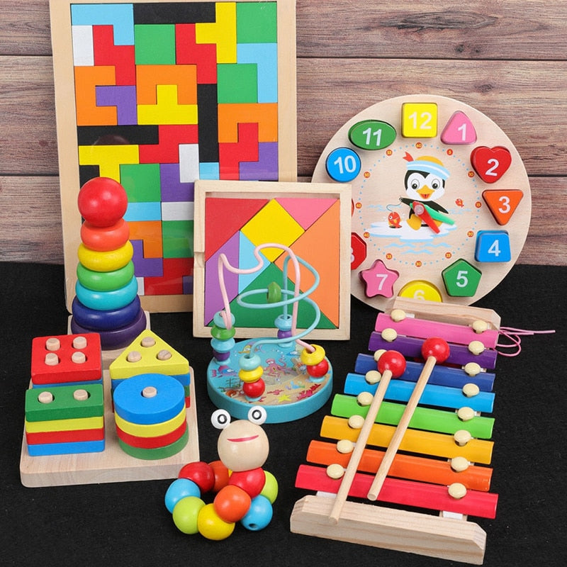 Wooden Rainbow Blocks