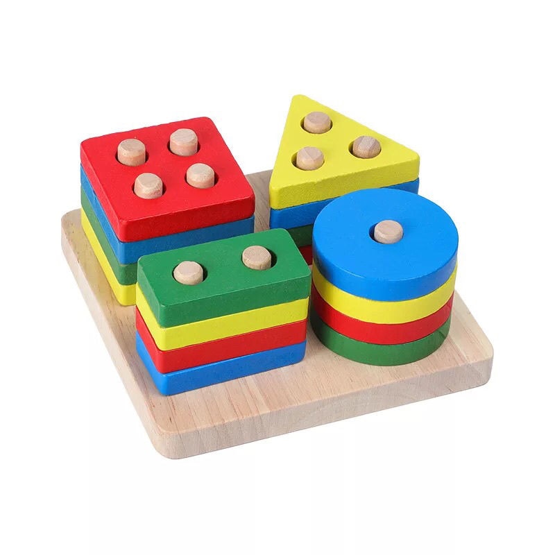 Wooden Rainbow Blocks