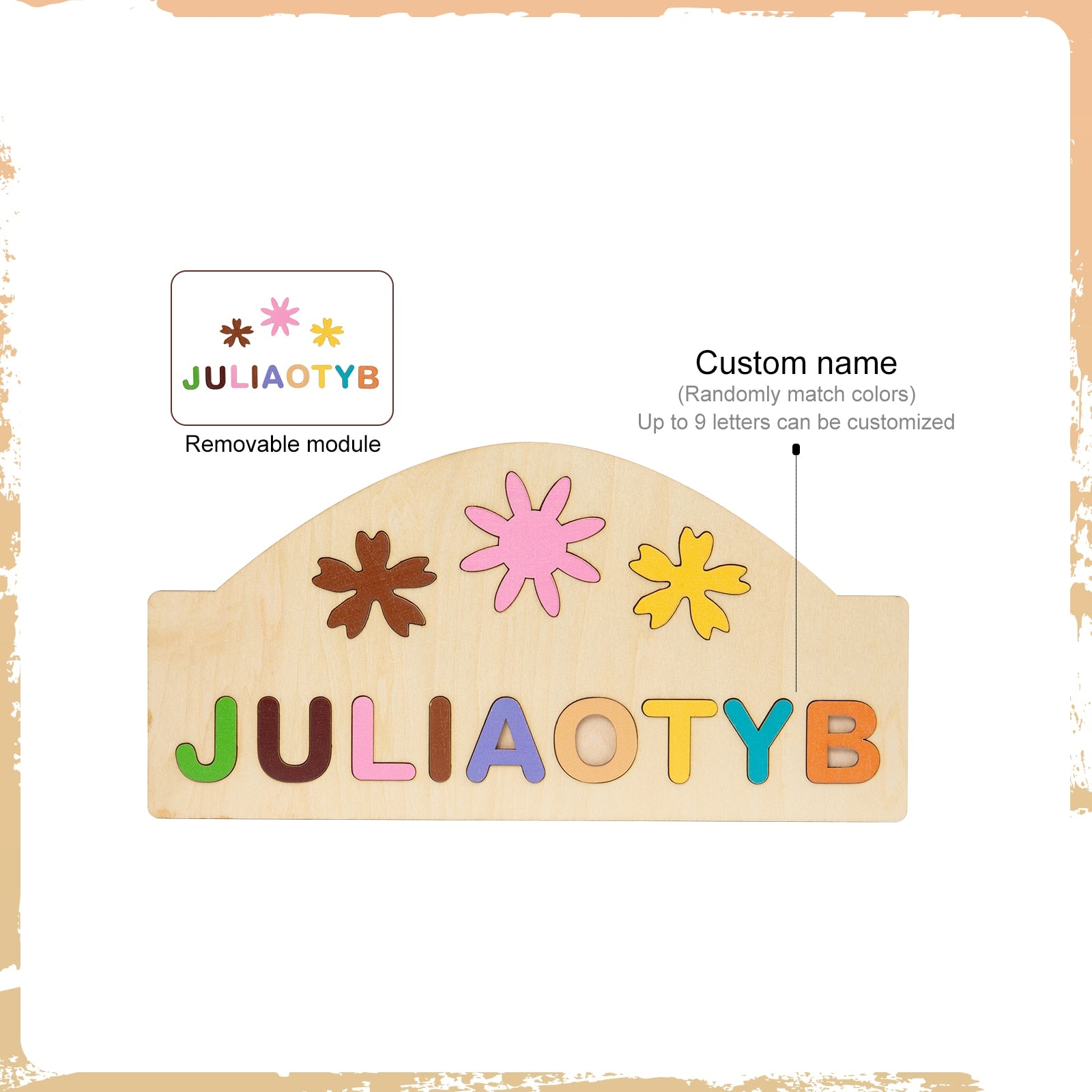 Customizable Wood Name Puzzle