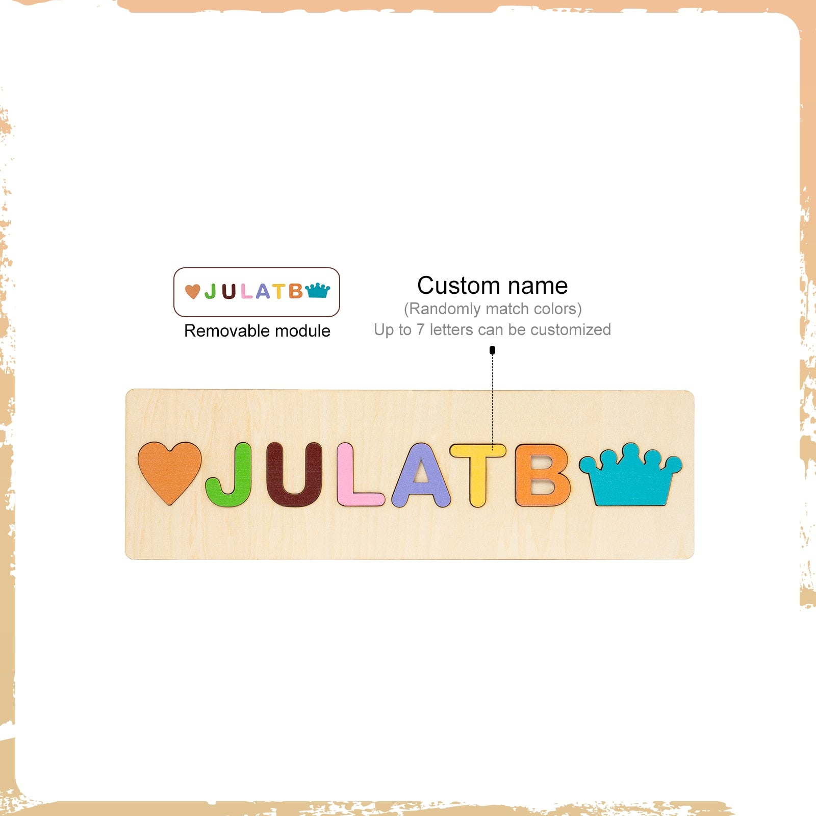 Customizable Wood Name Puzzle